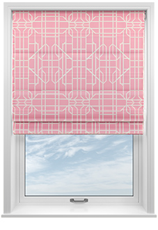 Bamboo Brights, Pink - Roman Blind